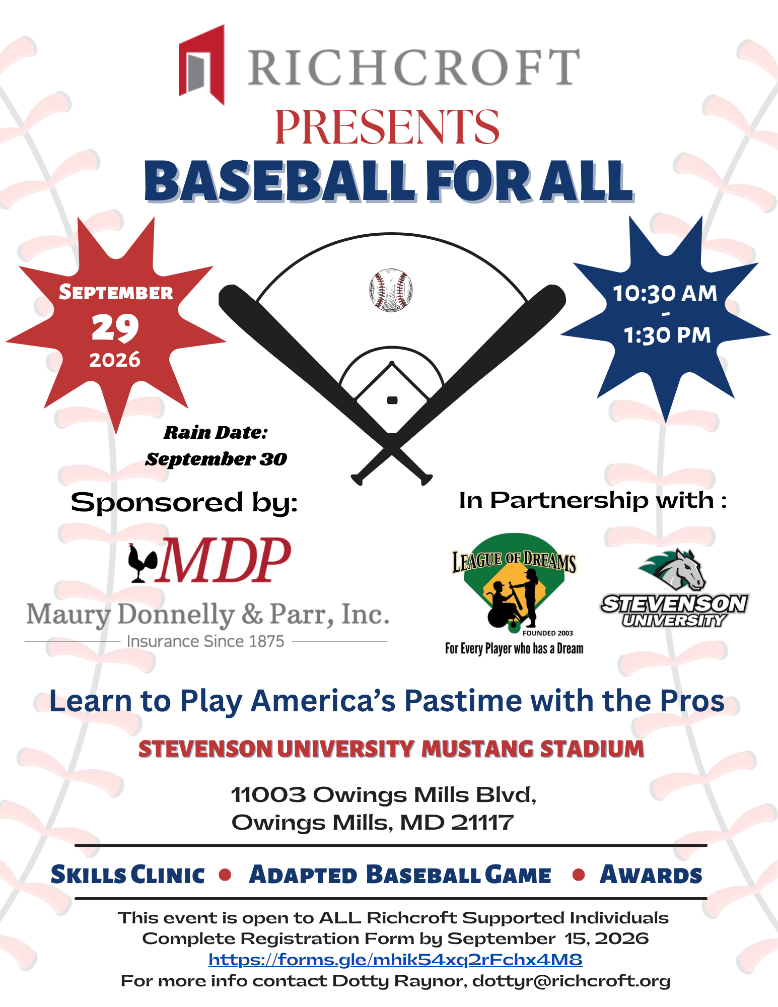 Baseball for All Event Flyer