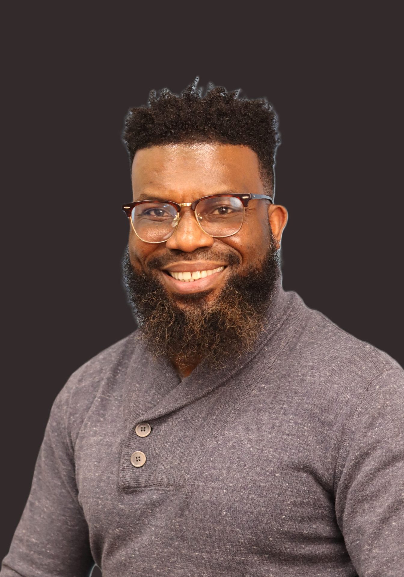 Chike Headshot with black background